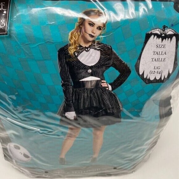 Disney The Nightmare Before Christmas Jack Skellington Halloween Costume Size Lg - Picture 8 of 12